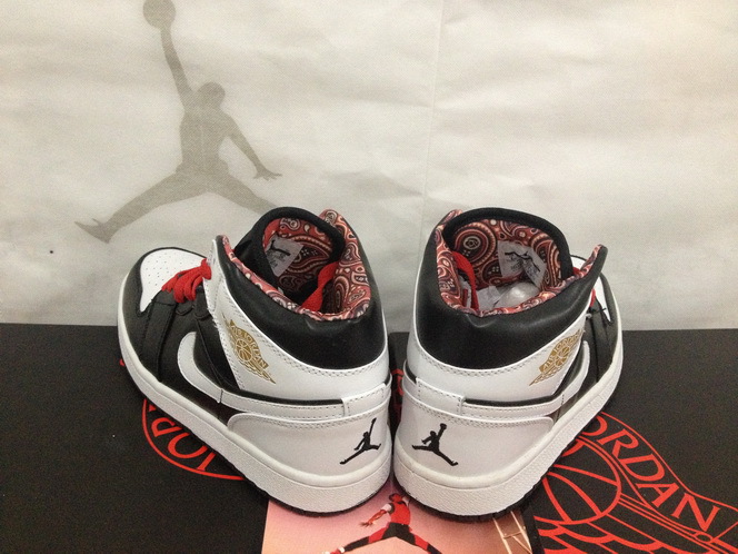 Air Jordan 1 Men Shoes Black/ White Online